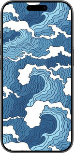 Силиконовый чехол Абстрактный рисунок морских волн для Apple iPhone 17 - 6538u-4031 изображение 