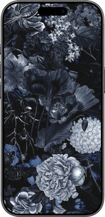 Силиконовый чехол Абстрактный цветочный рисунок в синих тонах для Apple iPhone 17 - 6539u-4031 изображение 