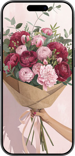 Силиконовый чехол Пионы 1 для Apple iPhone 17 - 6705u-4031 изображение 