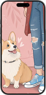 Силіконовий чехол Корги 3 для Apple iPhone 17 - 6707u-4031 изображение 