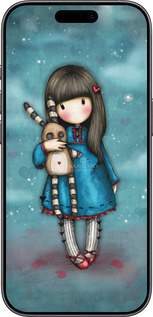 Силиконовый чехол Девочка с зайчиком для Apple iPhone 17 - 915u-4031 изображение 