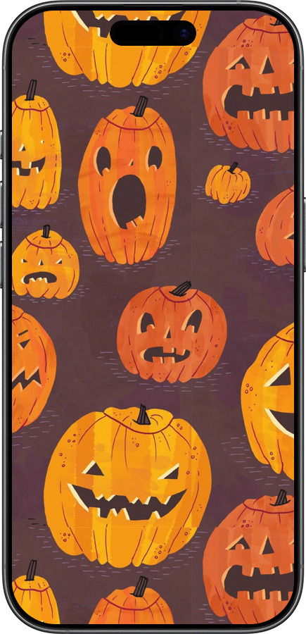 Силіконовий чехол Гарбузи на Хелловін для Apple iPhone 17 - 233u-4031 изображение 