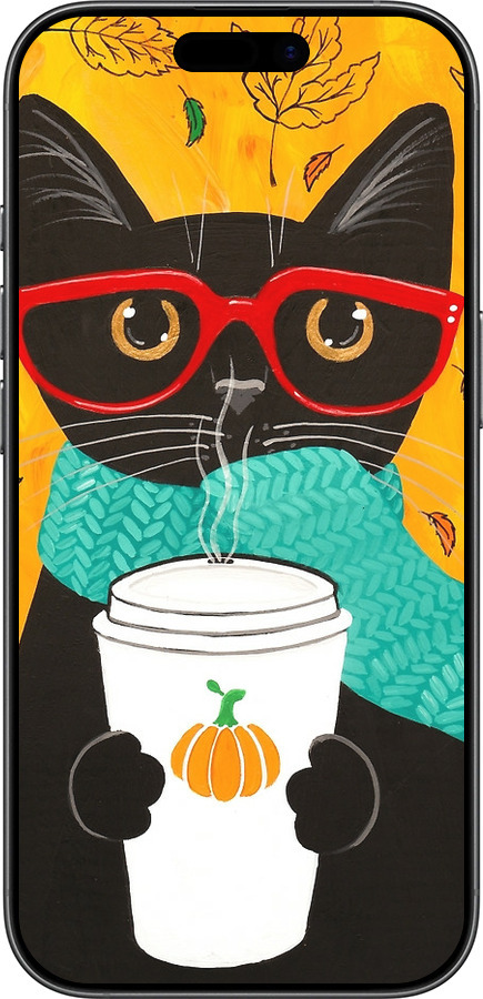 Силиконовый чехол Осенний кот для Apple iPhone 17 - 4026u-4031 изображение 