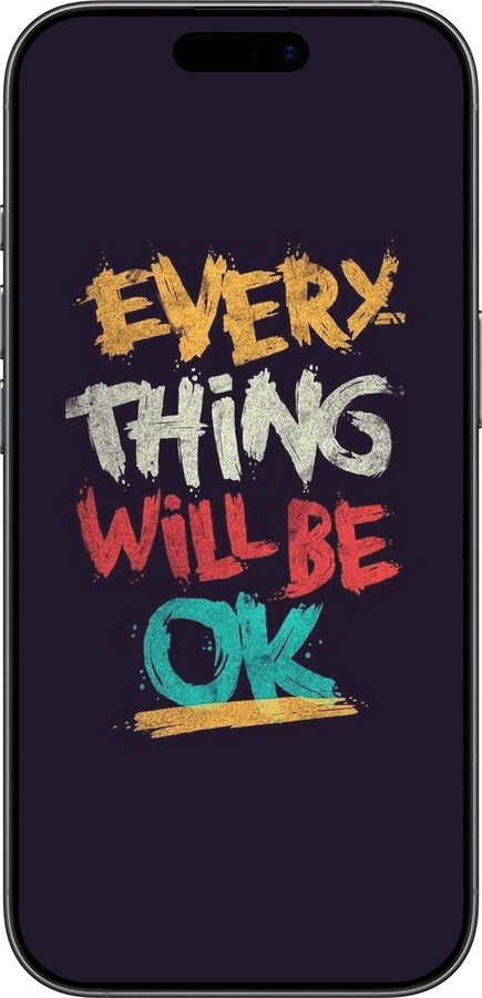 Силіконовий чехол Все буде добре для Apple iPhone 17 - 4068u-4031 изображение 