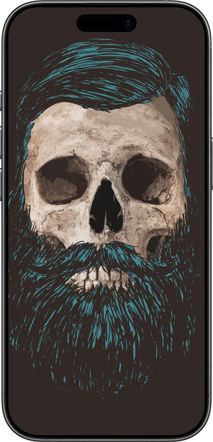 Силиконовый чехол Череп с бородой для Apple iPhone 17 - 4102u-4031 изображение 