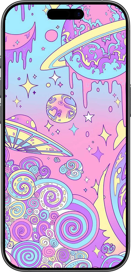 Силиконовый чехол Розовая галактика для Apple iPhone 17 - 4146u-4031 изображение 