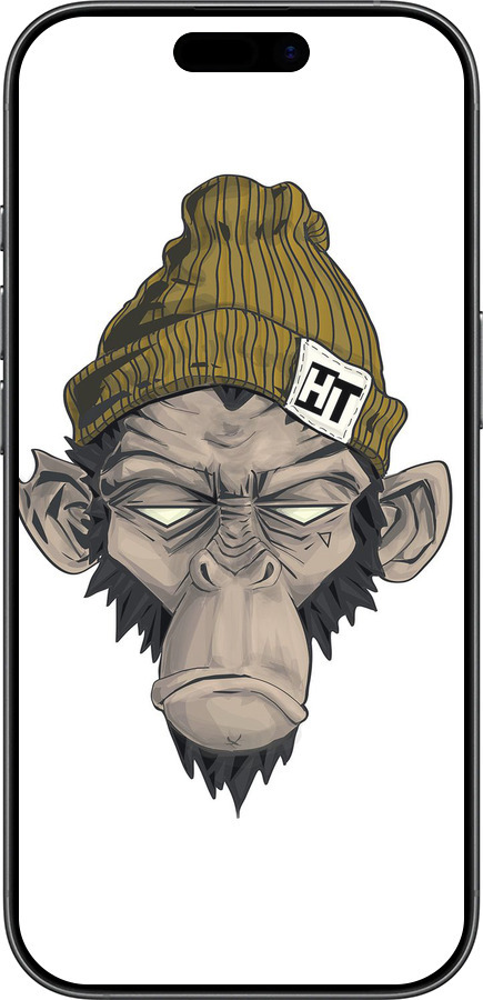 Силиконовый чехол Обезьяна в шапке для Apple iPhone 17 - 4183u-4031 изображение 