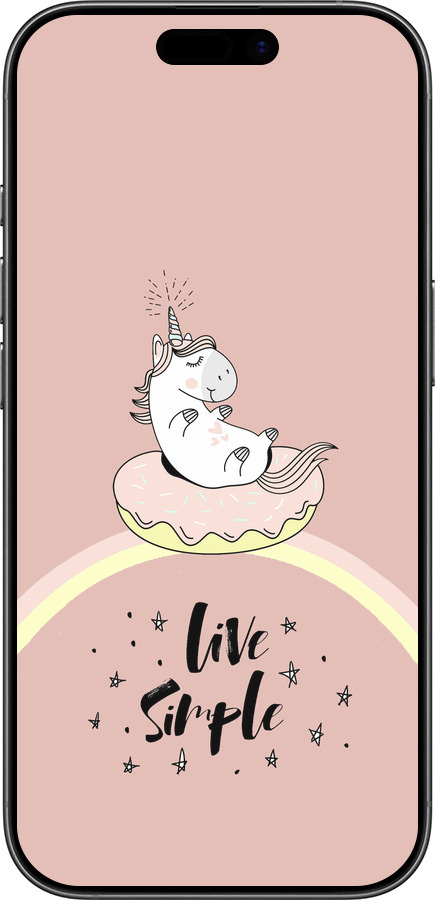 Силиконовый чехол Единорожка в пончике для Apple iPhone 17 - 4282u-4031 изображение 