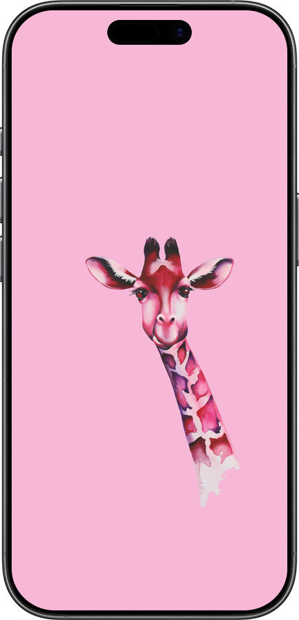 Силиконовый чехол Розовая жирафа для Apple iPhone 17 - 4441u-4031 изображение 