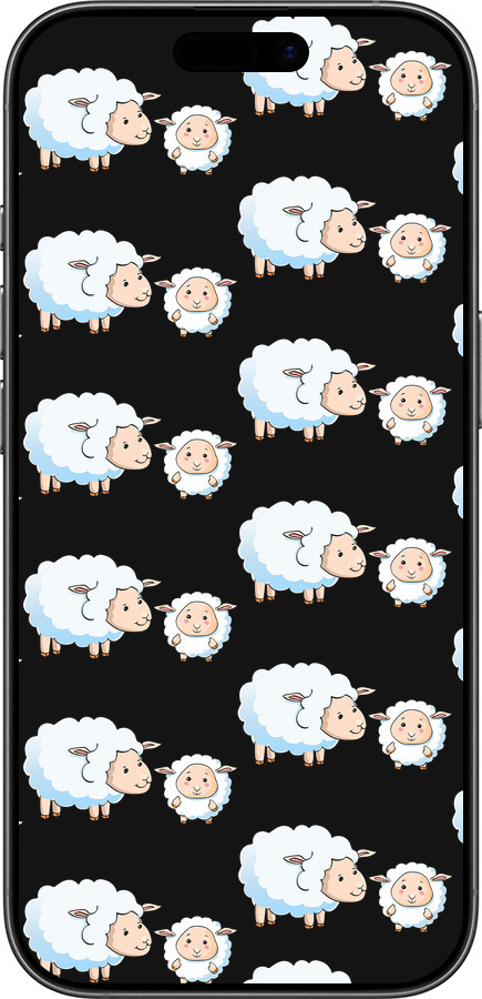 Силіконовий чехол Овечки1 для Apple iPhone 17 - 4637u-4031 изображение 