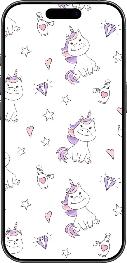 Силиконовый чехол Единорожка v2 для Apple iPhone 17 - 4703u-4031 изображение 