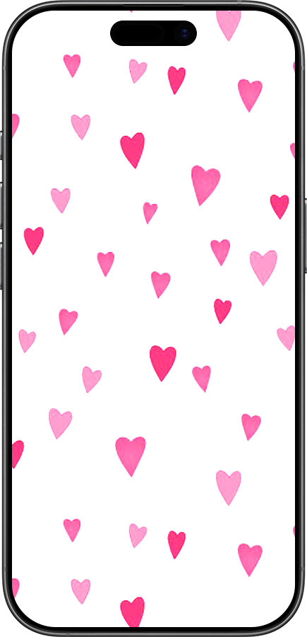 Силиконовый чехол Сердечки 2 для Apple iPhone 17 - 4763u-4031 изображение 