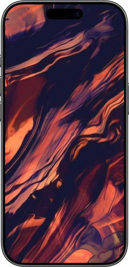 Силиконовый чехол Черно-оранжевая абстракция для Apple iPhone 17 - 5340u-4031 изображение 