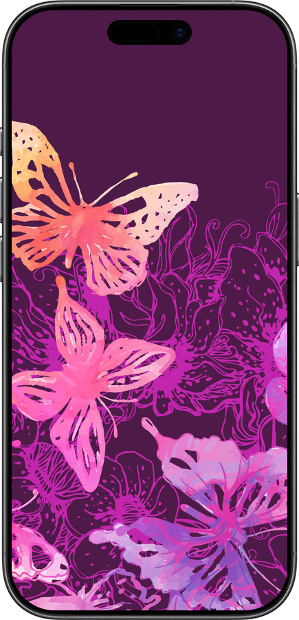 Силіконовий чехол Метелики v2 для Apple iPhone 17 - 5475u-4031 изображение 