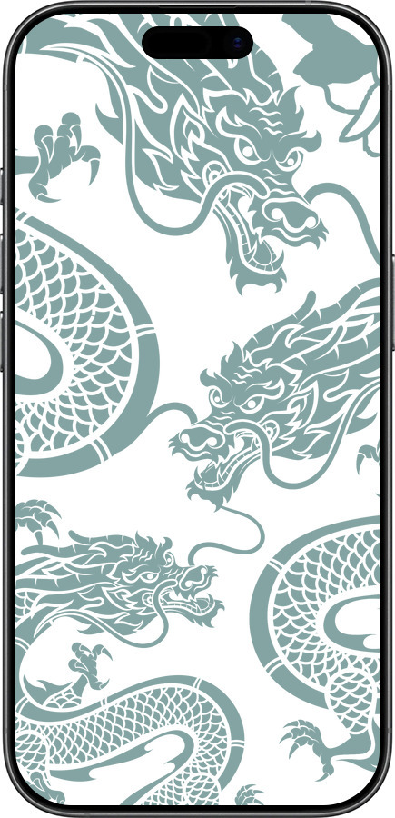 Силіконовий чехол Дракон для Apple iPhone 17 - 5476u-4031 изображение 