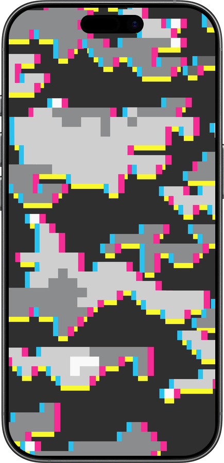 Силиконовый чехол Пиксельный камуфляж для Apple iPhone 17 - 5481u-4031 изображение 