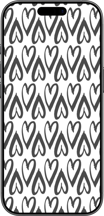 Силиконовый чехол Сердца v2 для Apple iPhone 17 - 5497u-4031 изображение 