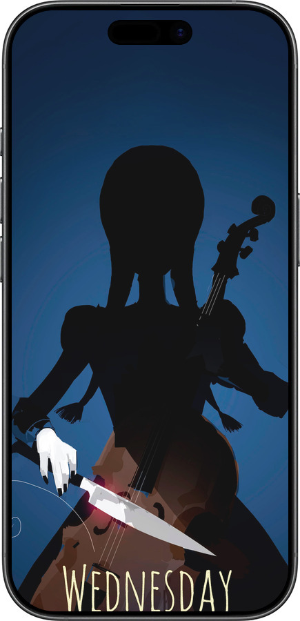 Силіконовий чехол Wednesday для Apple iPhone 17 - 5515u-4031 изображение 