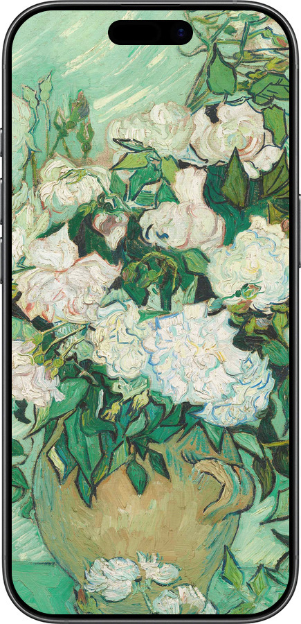 Силиконовый чехол Винсент Ван Гог. Ваза с розами для Apple iPhone 17 - 5543u-4031 изображение 