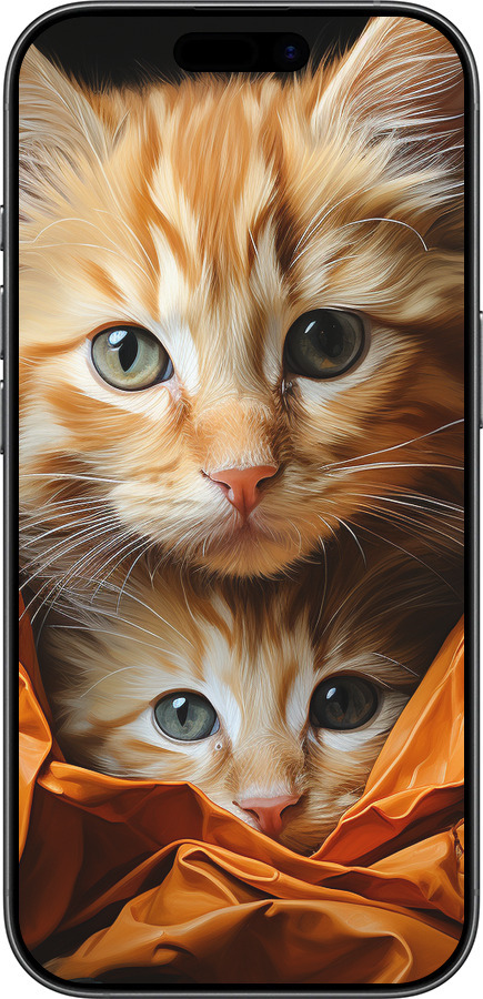 Силіконовий чехол Котики 2 для Apple iPhone 17 - 5664u-4031 изображение 