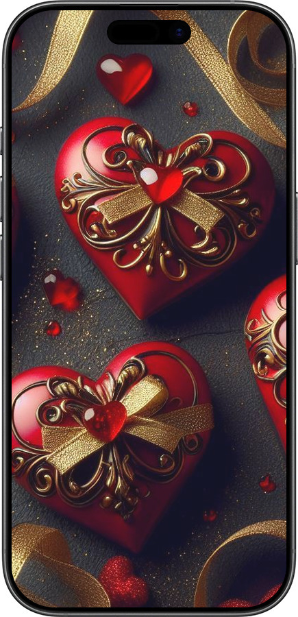 Силиконовый чехол Сердечки v4 для Apple iPhone 17 - 5834u-4031 изображение 