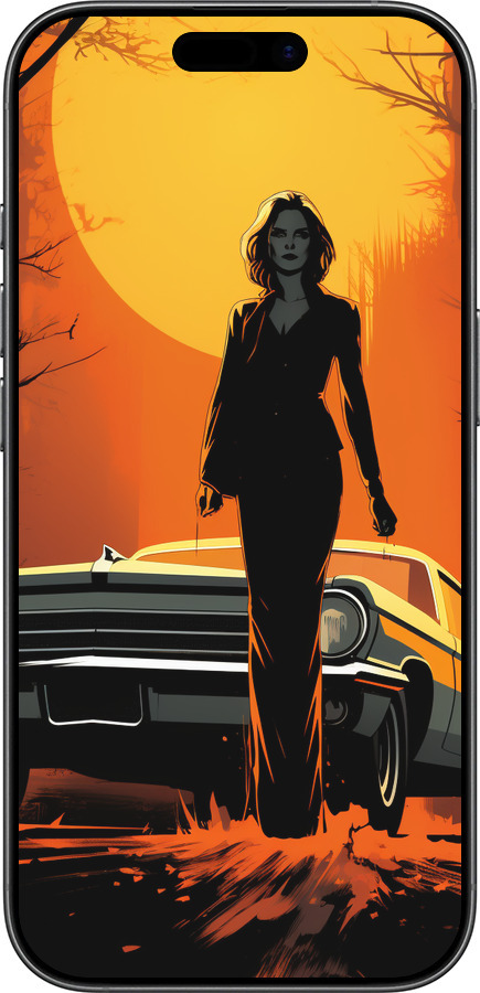 Силиконовый чехол Чехол для телефона Девушка возле автомобиля для Apple iPhone 17 - 5946u-4031 изображение 