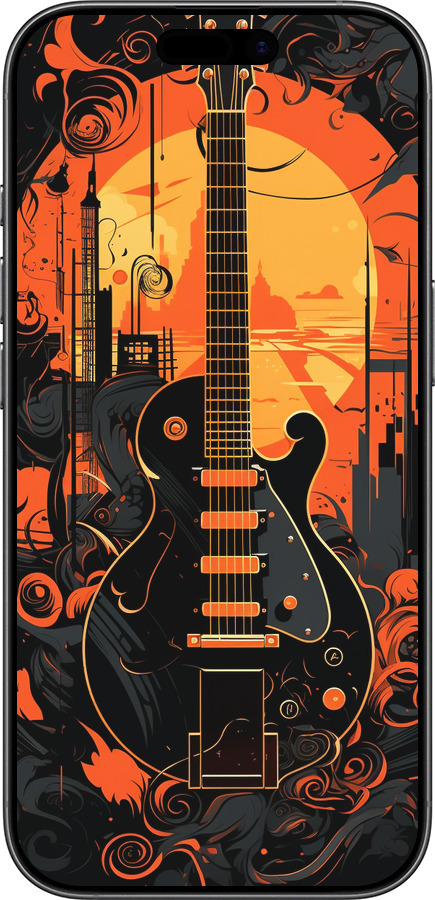 Силіконовий чехол Гитара для Apple iPhone 17 - 5957u-4031 изображение 
