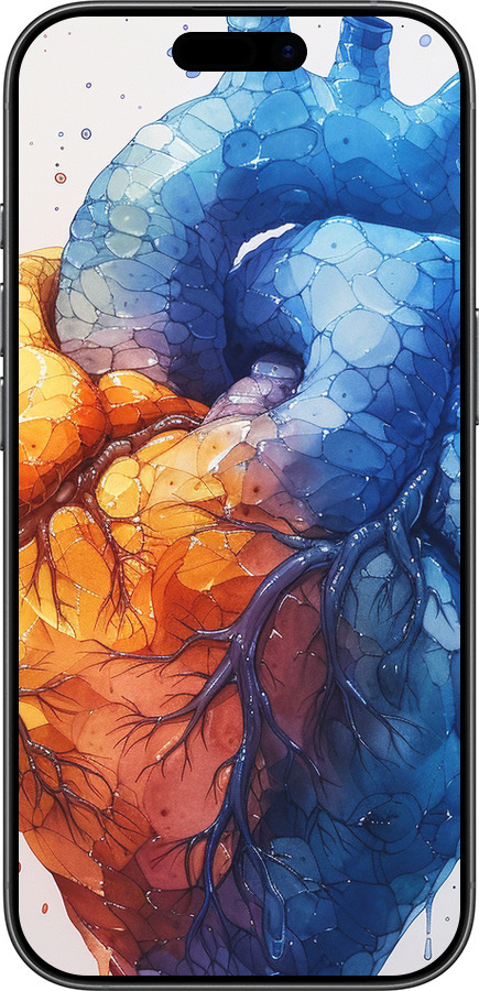 Силиконовый чехол Арт-сердце для Apple iPhone 17 - 6034u-4031 изображение 