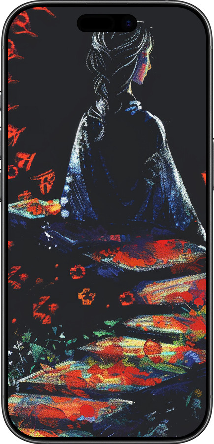 Силіконовий чехол Мрійлива дівчина для Apple iPhone 17 - 6042u-4031 изображение 