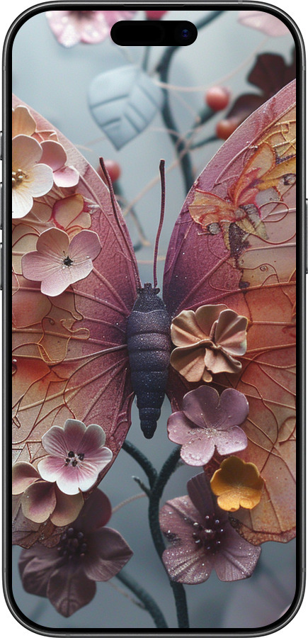 Силиконовый чехол Fairy Butterfly для Apple iPhone 17 - 6048u-4031 изображение 