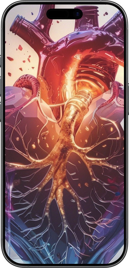 Силіконовий чехол Crystal Heart для Apple iPhone 17 - 6070u-4031 изображение 