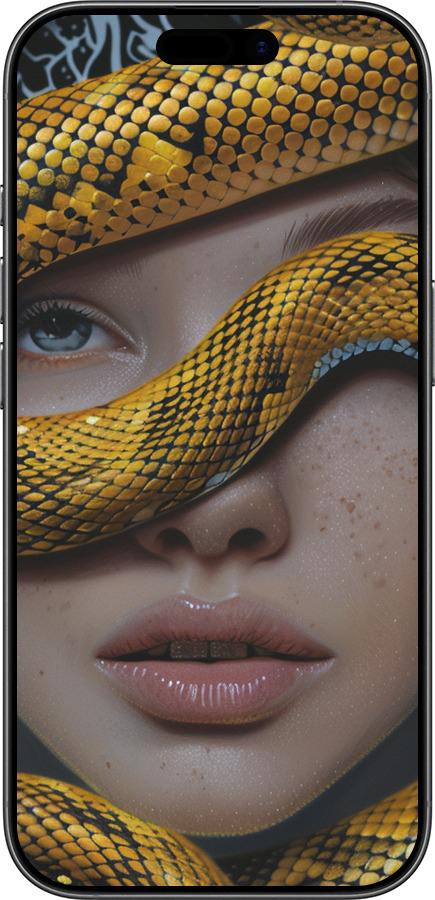 Силиконовый чехол Объятия змеи для Apple iPhone 17 - 6081u-4031 изображение 