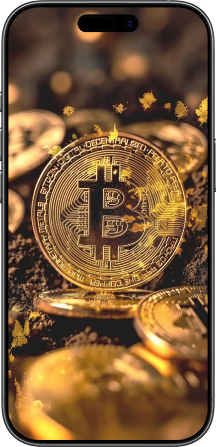 Силиконовый чехол Золотая лихорадка биткойна для Apple iPhone 17 - 6089u-4031 изображение 