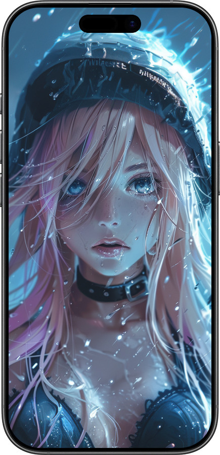 Силиконовый чехол Аниме-дива под дождем для Apple iPhone 17 - 6120u-4031 изображение 