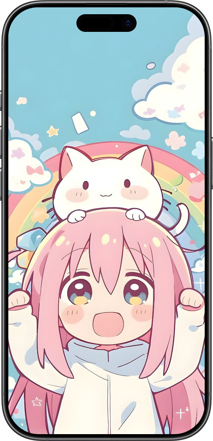 Силіконовий чехол Девочка аниме радуга для Apple iPhone 17 - 6304u-4031 изображение 