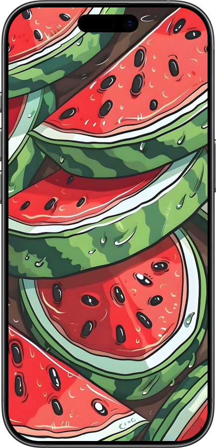 Силиконовый чехол Арбуз для Apple iPhone 17 - 6315u-4031 изображение 