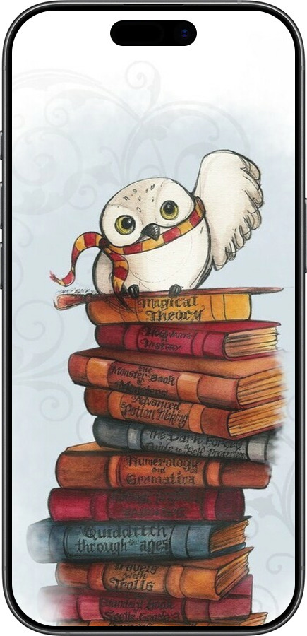Силиконовый чехол Сова и книги для Apple iPhone 17 - 6436u-4031 изображение 