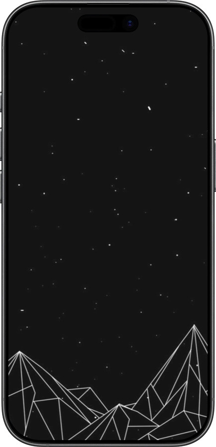 Силиконовый чехол Черно белые абстрактные горы для Apple iPhone 17 - 6437u-4031 изображение 