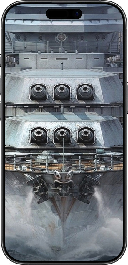 Силиконовый чехол Линкор, world of tanks, wargaming, военный корабль для Apple iPhone 17 - 6453u-4031 изображение 