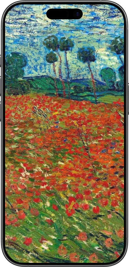 Силіконовий чехол Вінсент Ван Гог-Макове поле для Apple iPhone 17 - 6466u-4031 изображение 