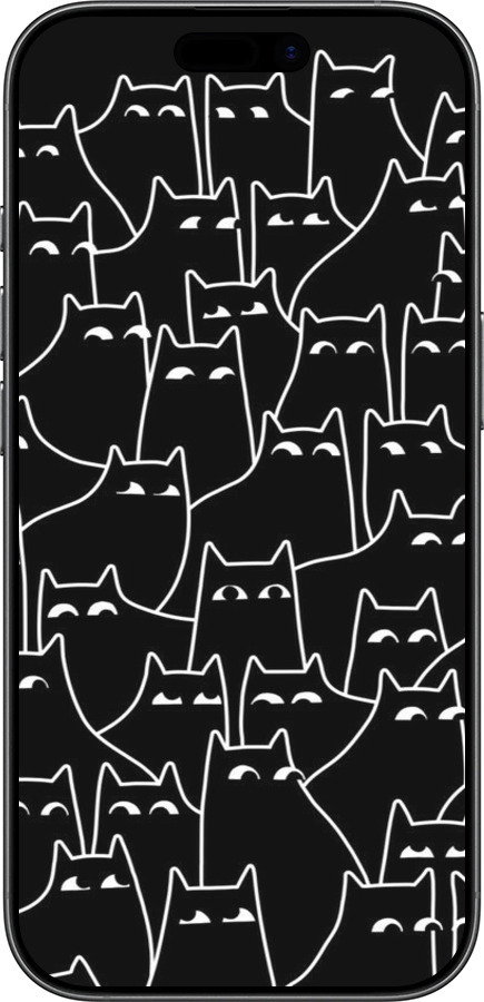 Силиконовый чехол С изображением кошек для Apple iPhone 17 - 6470u-4031 изображение 