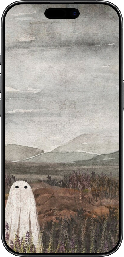 Силиконовый чехол Одинокий призрак на фоне гор для Apple iPhone 17 - 6486u-4031 изображение 