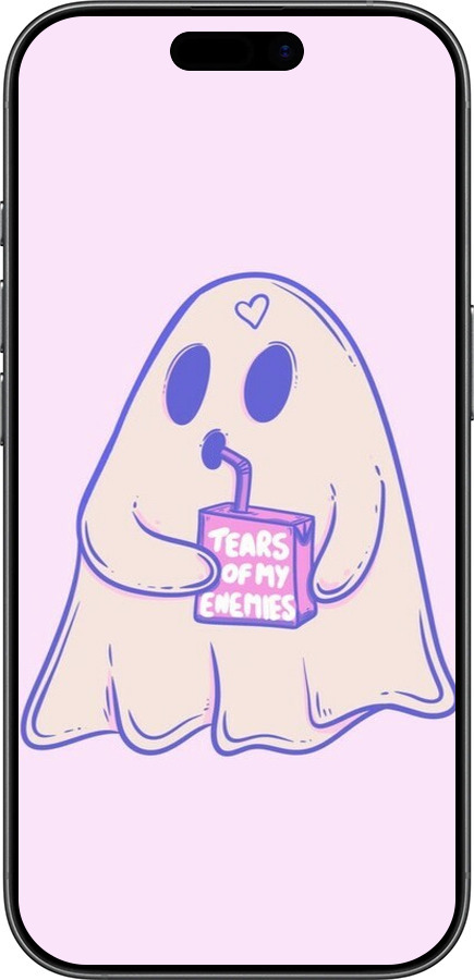 Силиконовый чехол Милый призрак для Apple iPhone 17 - 6507u-4031 изображение 