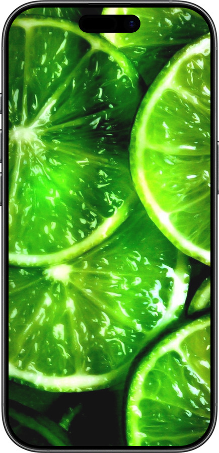 Силиконовый чехол Зелёные дольки лимона для Apple iPhone 17 - 852u-4031 изображение 
