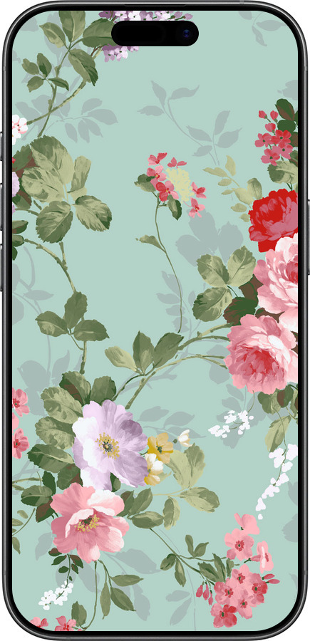 Силиконовый чехол Цветочные обои 2 для Apple iPhone 17 - 862u-4031 изображение 