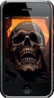 3D пластиковий матовий чехол Черв пещері для Apple iPhone 3Gs - 5959m-34 изображение 