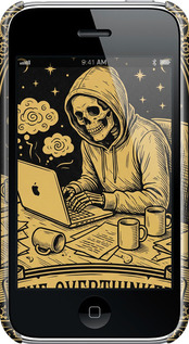 3D пластиковый матовый чехол The Overthinker для Apple iPhone 3Gs - 6774m-34 изображение 