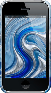 3D пластиковый матовый чехол Liquid Chrome для Apple iPhone 3Gs - 6781m-34 изображение 