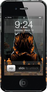 3D пластиковый глянцевый чехол Шахматы для Apple iPhone 4s - 5951c-12 изображение 