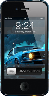 3D пластиковий глянцевий чехол Форд мустанг для Apple iPhone 4 - 6374c-15 изображение 